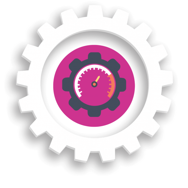 gearwheel on transparent background. Represents settings or options. wordpress site speed optimization