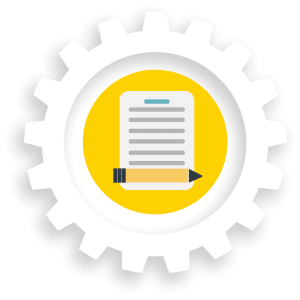 gearwheel on transparent background. Represents settings or options. email newsletter services