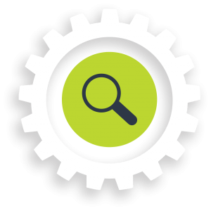 gearwheel on transparent background. Represents settings or options.