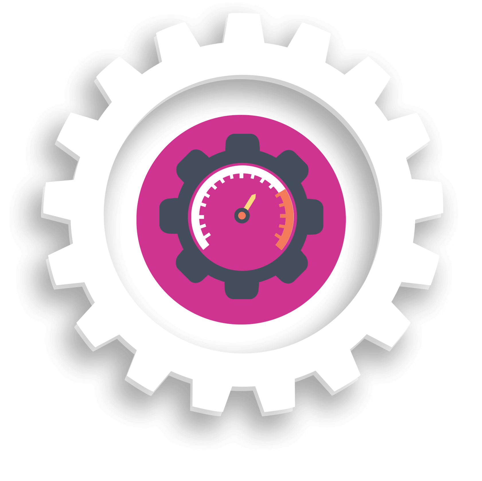 gearwheel on transparent background. Represents settings or options. wordpress site speed optimization