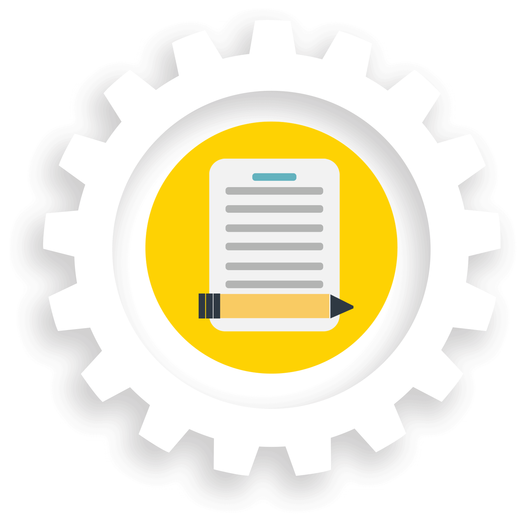 gearwheel on transparent background. Represents settings or options. email newsletter services